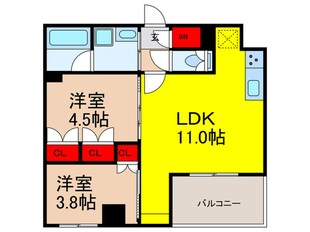 ﾋﾞｴﾗｺｰﾄ日本橋久松町の物件間取画像